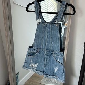 Denim Overalls Shorts